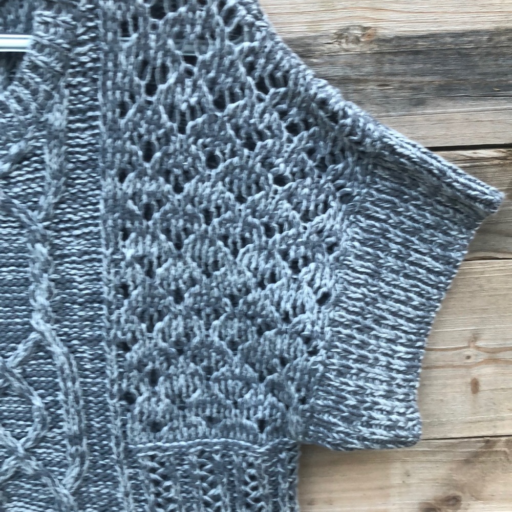 Prana | Gray Patchwork Athletic Sweater Medium - image 4